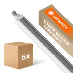 Multipack 6x Ledvance LED Waterproof Batten Damp Proof Compact 55W 6700lm - 840 Cool White | 150cm 