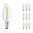 Multipack 10x Osram CLASSIC LED E14 Candle Filament Clear 4W 470lm - 827 Extra Warm White | Replaces 40W